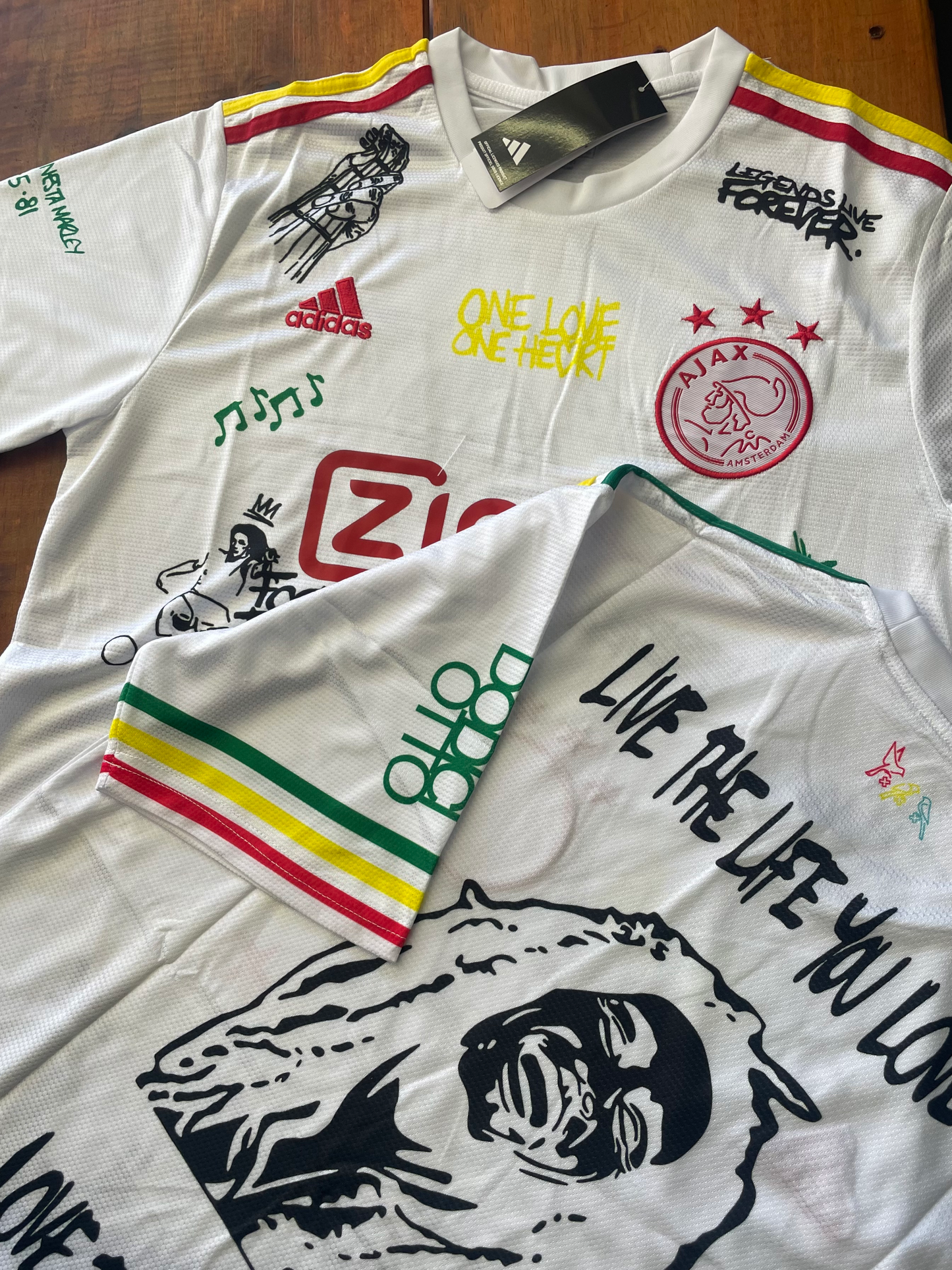 Camiseta Ajax versão Bob Marley