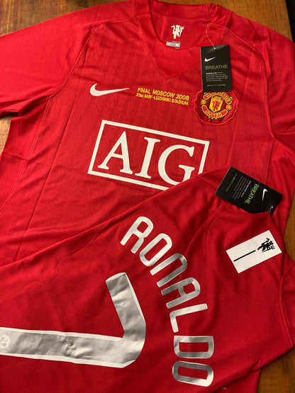 Camiseta Manchester United Retrô Cristino Ronaldo Final Moscow 2008